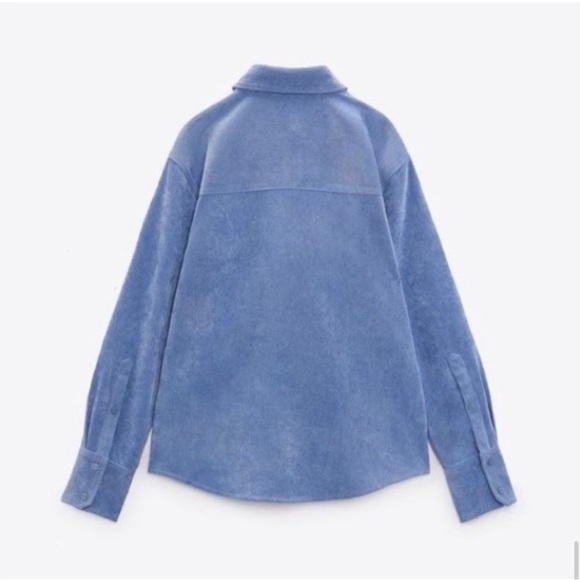 Zara Fine Waled Corduroy Shacket Sz Large Casual Preppy Cool Fall Spring School - Picture 2 of 9